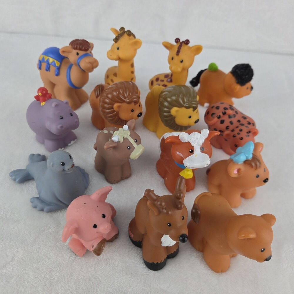 Fisher Price Little People Animals Lot of 15 Zoo Farm Safari Figures